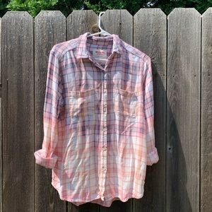 Ombré up cycled flannel size medium